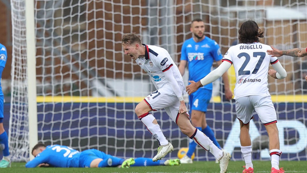 Serie A, colpo di reni del Cagliari in ottica salvezza: battuto l’Empoli. Pari tra Frosinone e Lecce