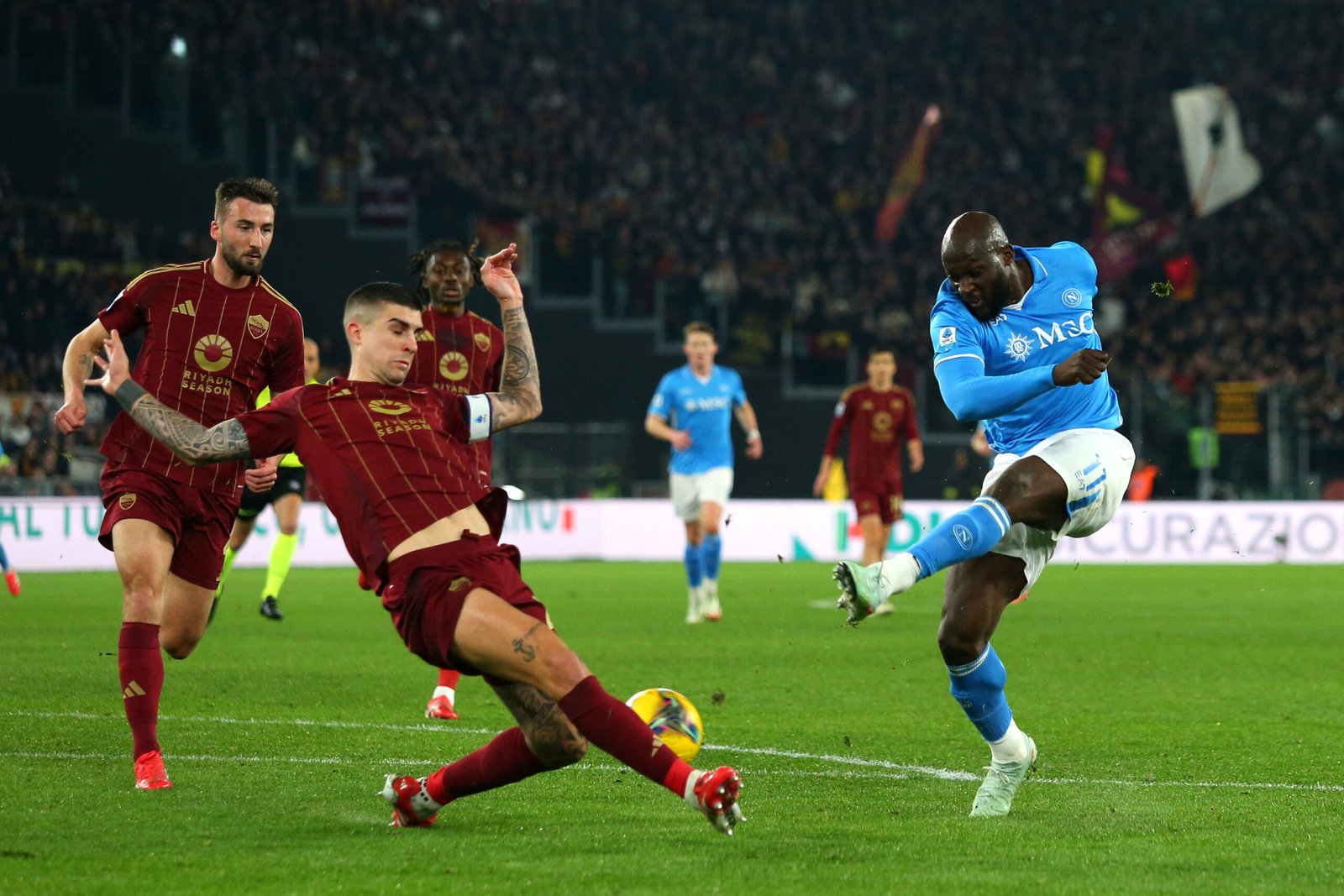 Roma-Napoli 1-1, Mancini: “Sul gol ho sbagliato la lettura. Il Napoli non ha fatto un tiro”