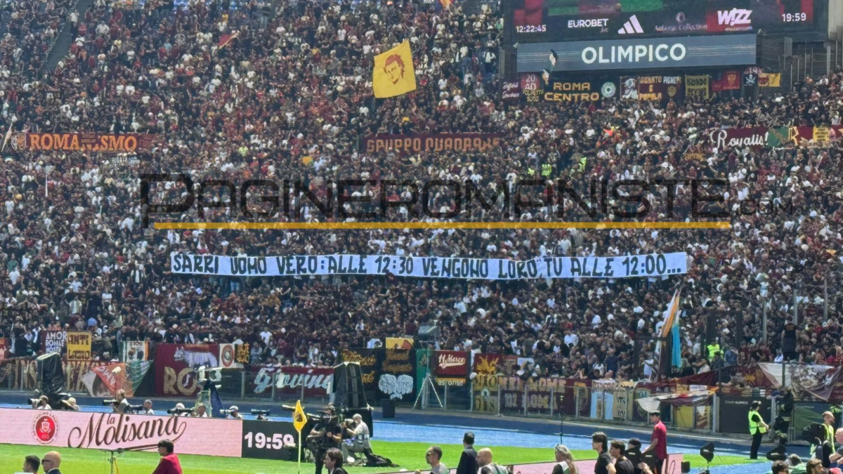 Derby della Capitale, Olimpico quasi tutto giallorosso: gli sfottò dei tifosi della Roma