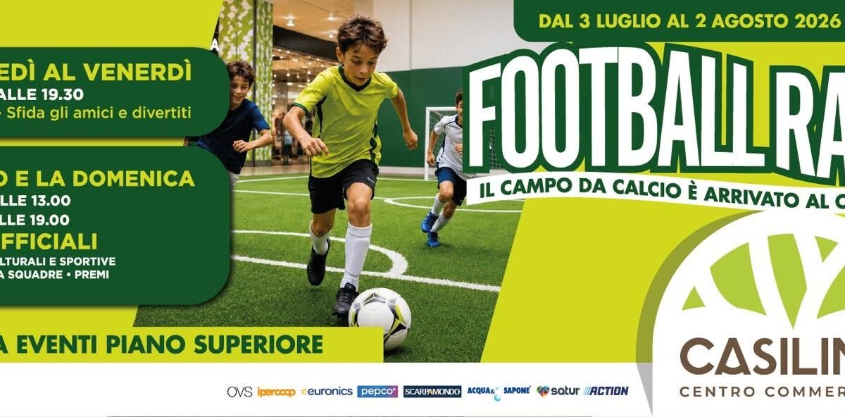Arriva la Football Race al Centro Commerciale Casilino!